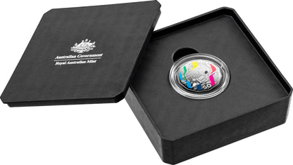 2026 50c 70th Anniversary of Australia's First Television Broadcast Coloured Silver Proof Coin