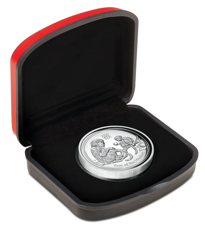 2016 $1 Lunar Year of The Monkey 1oz Silver High Relief Proof Coin