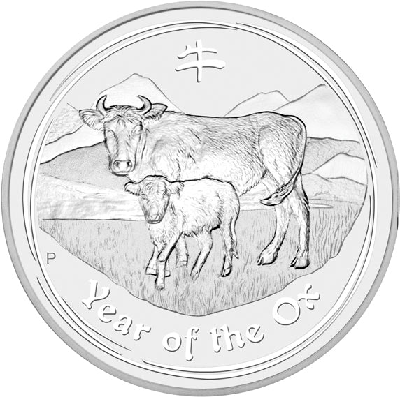 2009 $1 Lunar Year of The Ox 1oz Silver Proof Coin
