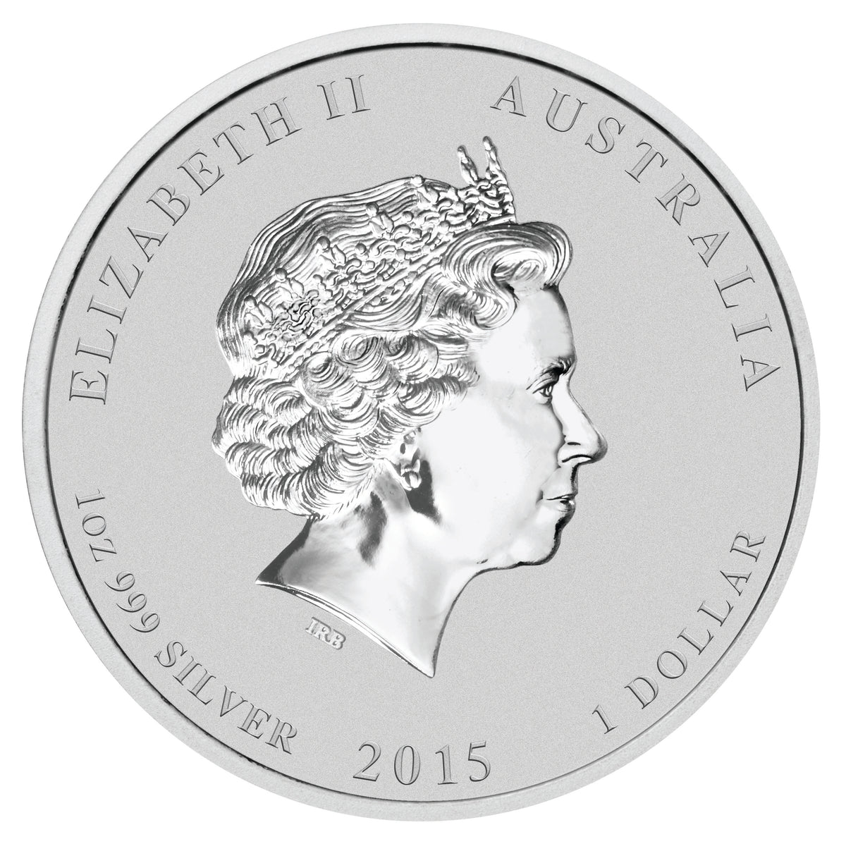 2015 $1 Lunar Year of The Goat 1oz Silver Gilded Coin