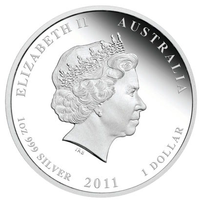 2011 $1 Lunar Year of The Rabbit 1oz Silver Proof Coin