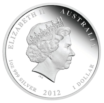 2012 $1 Lunar Year of The Dragon 1oz Silver Proof Coin