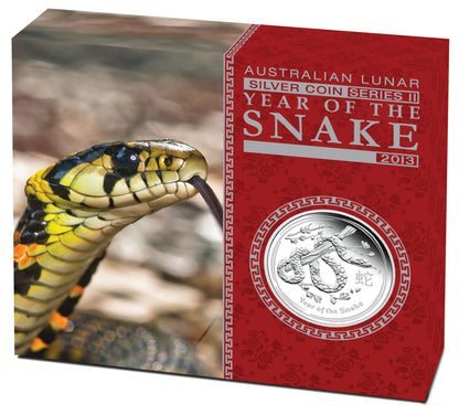 2013 $1 Lunar Year of The Snake 1oz Silver Proof Coin