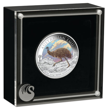 2026 $1 Australian Emu 1oz Silver Coloured Coin