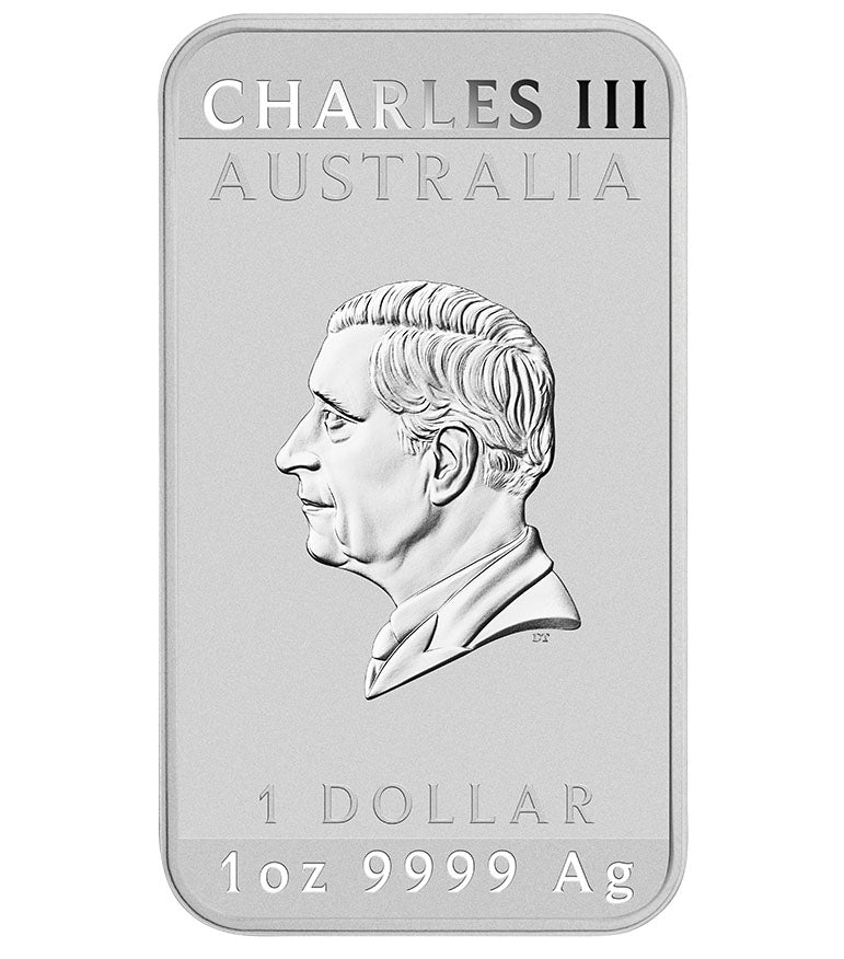 2026 $1 Golden Dragon 1oz Silver Coloured Rectangular Coin