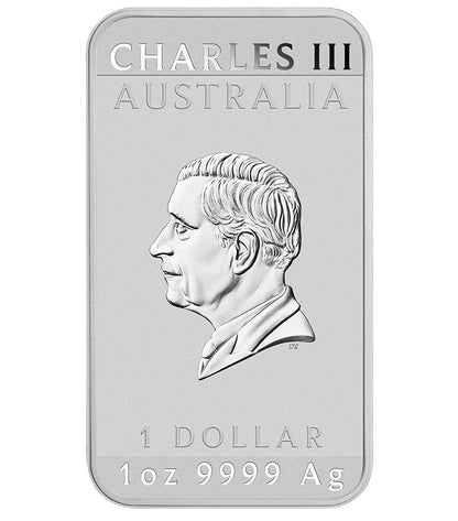 2026 $1 Golden Dragon 1oz Silver Coloured Rectangular Coin