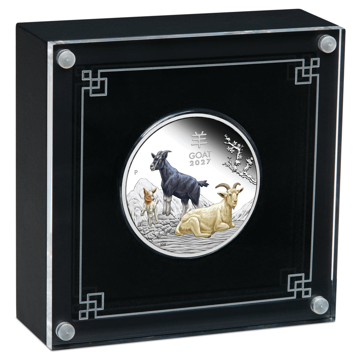 2027 $1 Lunar Year of The Goat 1oz Silver Coloured Proof Coin