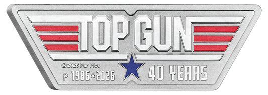 Tuvalu 2026 $1 Top Gun 40 Years 1oz Silver Coloured Shaped Coin