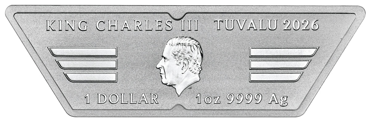Tuvalu 2026 $1 Top Gun 40 Years 1oz Silver Coloured Shaped Coin