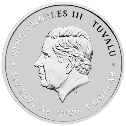 Tuvalu 2026 $1 Top Gun 40 Years 1oz Silver Coloured Coin
