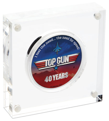 Tuvalu 2026 $1 Top Gun 40 Years 1oz Silver Coloured Coin