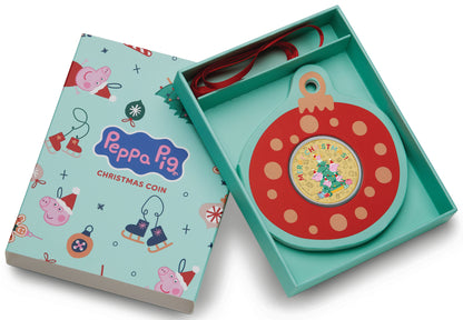Tuvalu 2026 $1 Peppa Pig Merry Christmas Coloured Uncirculated Coin