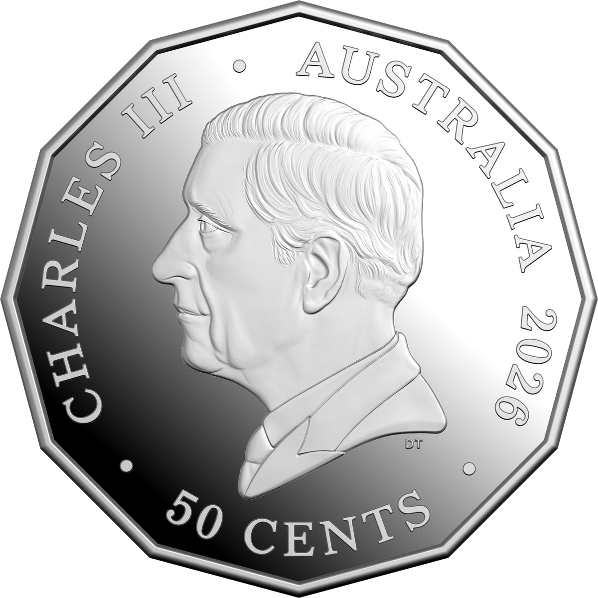 2026 50c Colours of Christmas Silver Coloured Proof Coin