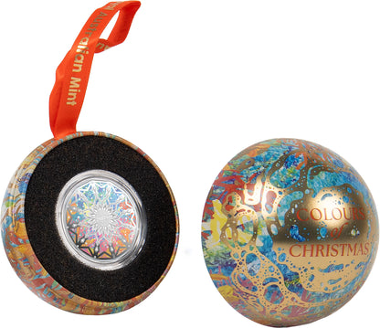 2026 50c Colours of Christmas Silver Coloured Proof Coin