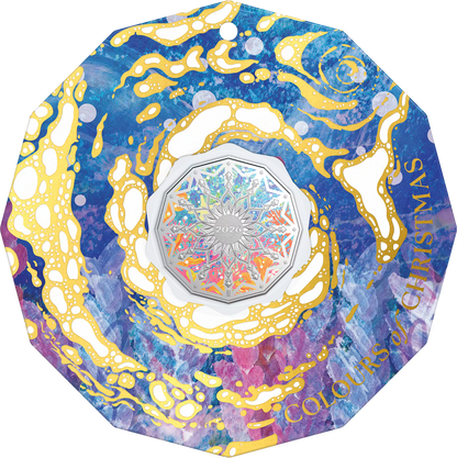 2026 50c Colours of Christmas Coloured Uncirculated Coin