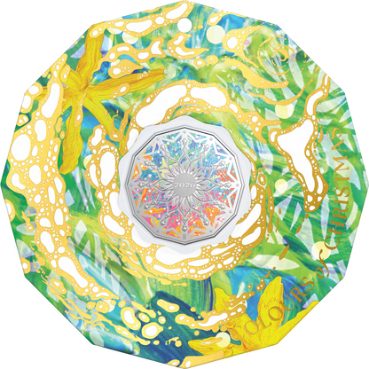 2026 50c Colours of Christmas Coloured Uncirculated Coin