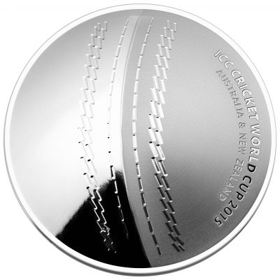 2015 $5 ICC Cricket World Cup 1oz Silver Proof Domed Coin