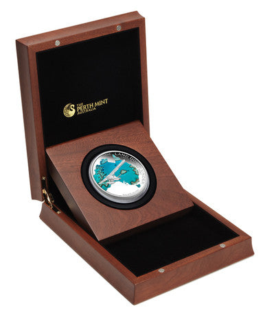 2014 $8 The Land Down Under Great Barrier Reef 5oz Silver Coloured Proof Coin