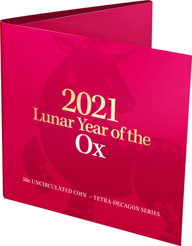 2021 50c Tetra Decagon Year of The Ox Uncirculated Coin