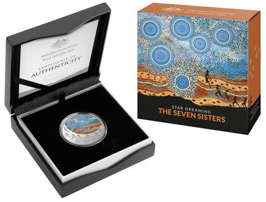 2020 $1 Star Dreaming The Seven Sisters Nyarluwarri 1/2oz Silver Coloured Uncirculated Coin