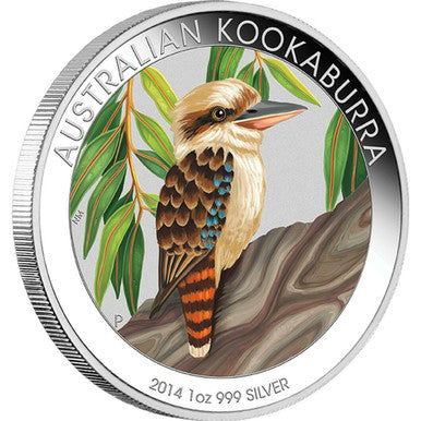 2014 $1 ANDA Melbourne Coin Show Kookaburra 1oz Silver Coloured Proof Coin