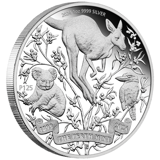 2024 $1 The Perth Mint's 125th Anniversary 1oz Silver Proof Coin