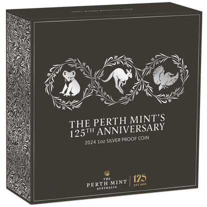 2024 $1 The Perth Mint's 125th Anniversary 1oz Silver Proof Coin