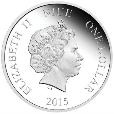 Niue 2015 $1 Doctor Who Twelfth Doctor 1/2oz Silver Coloured Proof Coin
