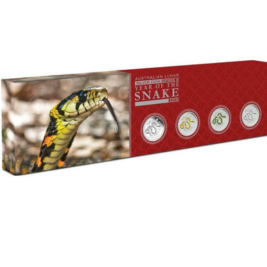 2013 $1 Lunar Year of The Snake 1oz Silver 4 Coin Typeset
