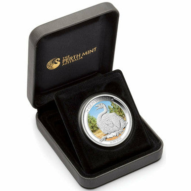 2014 $1 Megafauna Genyornis 1oz Silver Coloured Proof Coin