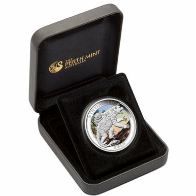 2014 $1 Megafauna Thylacoleo 1oz Silver Coloured Proof Coin