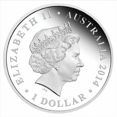 2014 $1 Megafauna Thylacoleo 1oz Silver Coloured Proof Coin