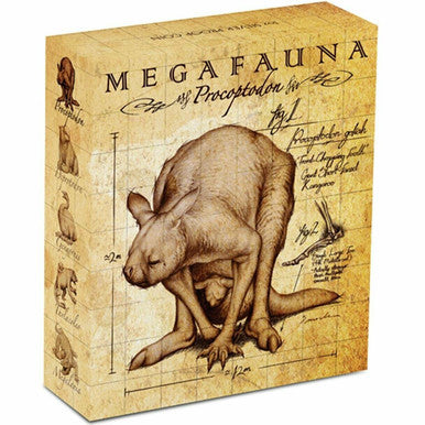 2013 $1 Megafauna Procoptodon 1oz Silver Coloured Proof Coin
