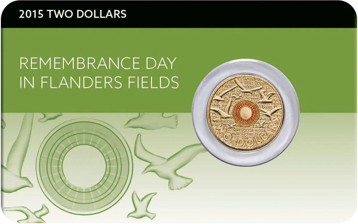 2015 $2 Remembrance Day In Flanders Field UNC Coin