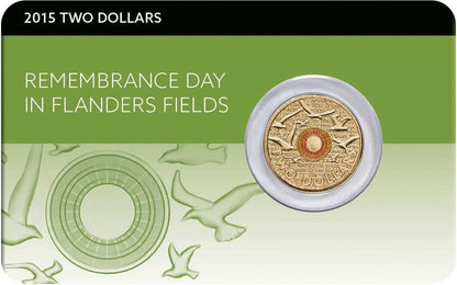 2015 $2 Remembrance Day In Flanders Field UNC Coin