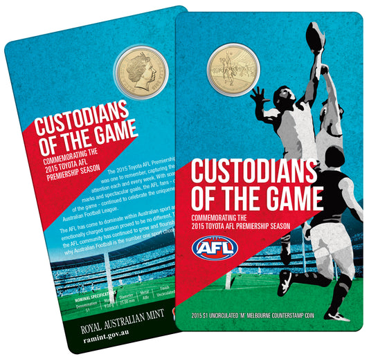 2015 $1 AFL Premiership 'M' Mintmark Uncirculated Coin