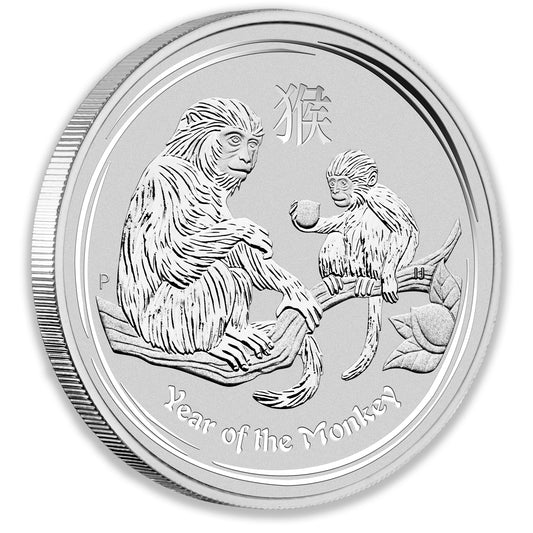 2016 $1 Lunar Year of The Monkey 1oz Silver BU Coin