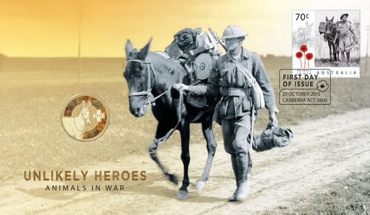 2015 $1 Unlikely Heroes Animals In War PNC