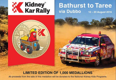 2016 Kidney Health Australia Kar Rally Bathurst To Taree via Dubbo Coloured Medallion