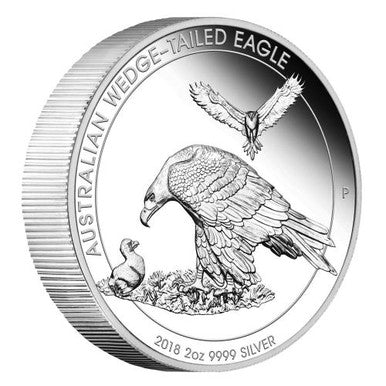 2018 $2 Australian Wedge-Tailed Eagle 2oz Silver Piedfort Proof Coin
