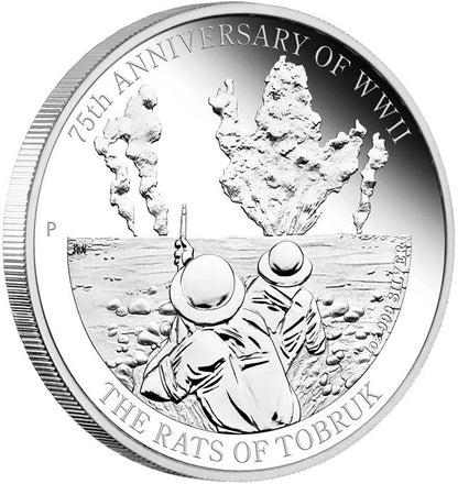 2016 $1 75th Anniversary of WWII The Rats of Tobruk 1oz Silver Proof Coin