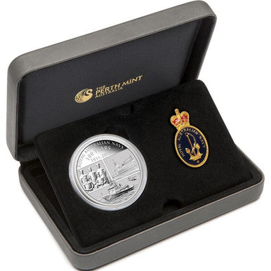 2011 $1 Royal Australian Navy 100 Years 1oz Silver Proof Coin with Replica Badge Set