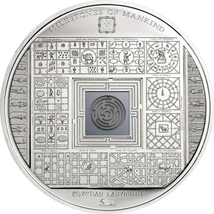 Cook Islands 2016 $10 Milestones of Mankind Egyptian Labyrinth Silver Proof Coin