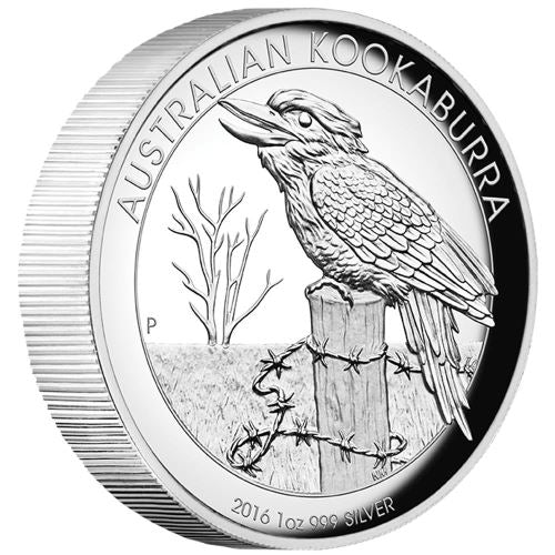2016 $1 Australian Kookaburra 1oz Silver High Relief Proof Coin