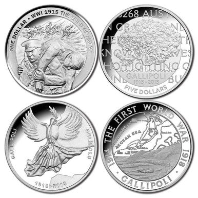 2015 Centenary of The Gallipoli Landing 4 Coin Proof Set