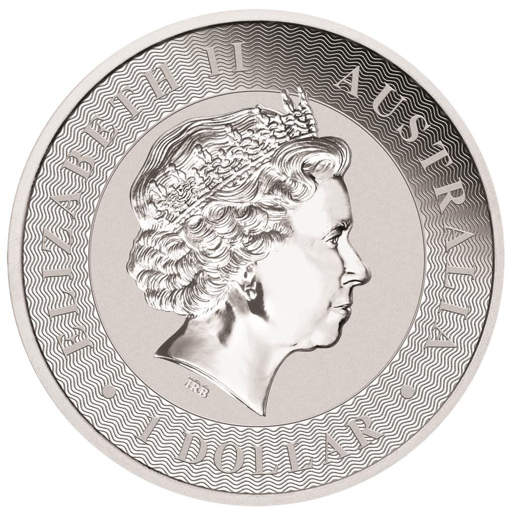 2016 $1 Australian Kangaroo 1oz Silver Gilded Coin