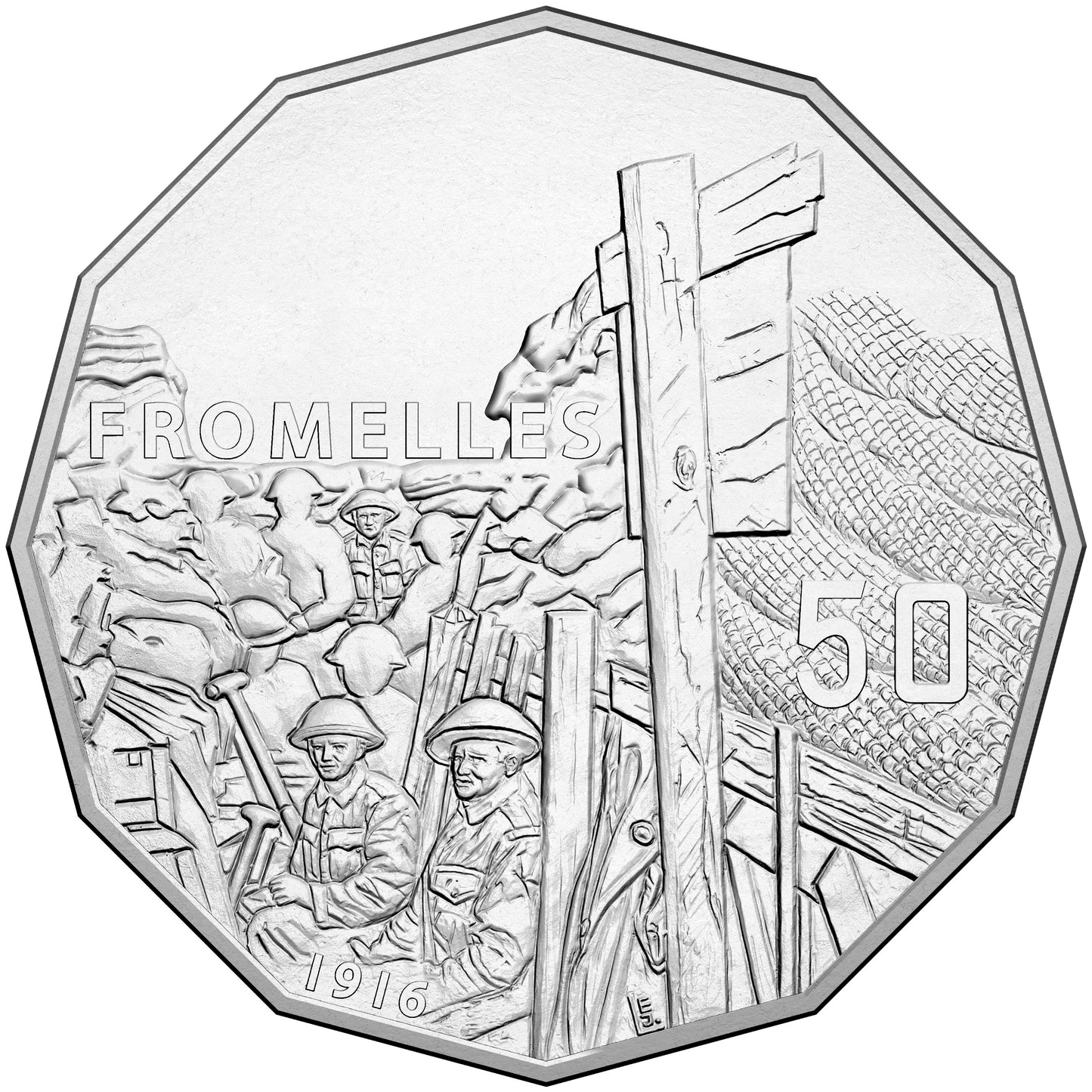 2016 50c The Battle of Fromelles The Western Front Uncirculated Coin