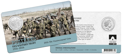 2016 50c The Battle of Pozières The Western Front Uncirculated Coin