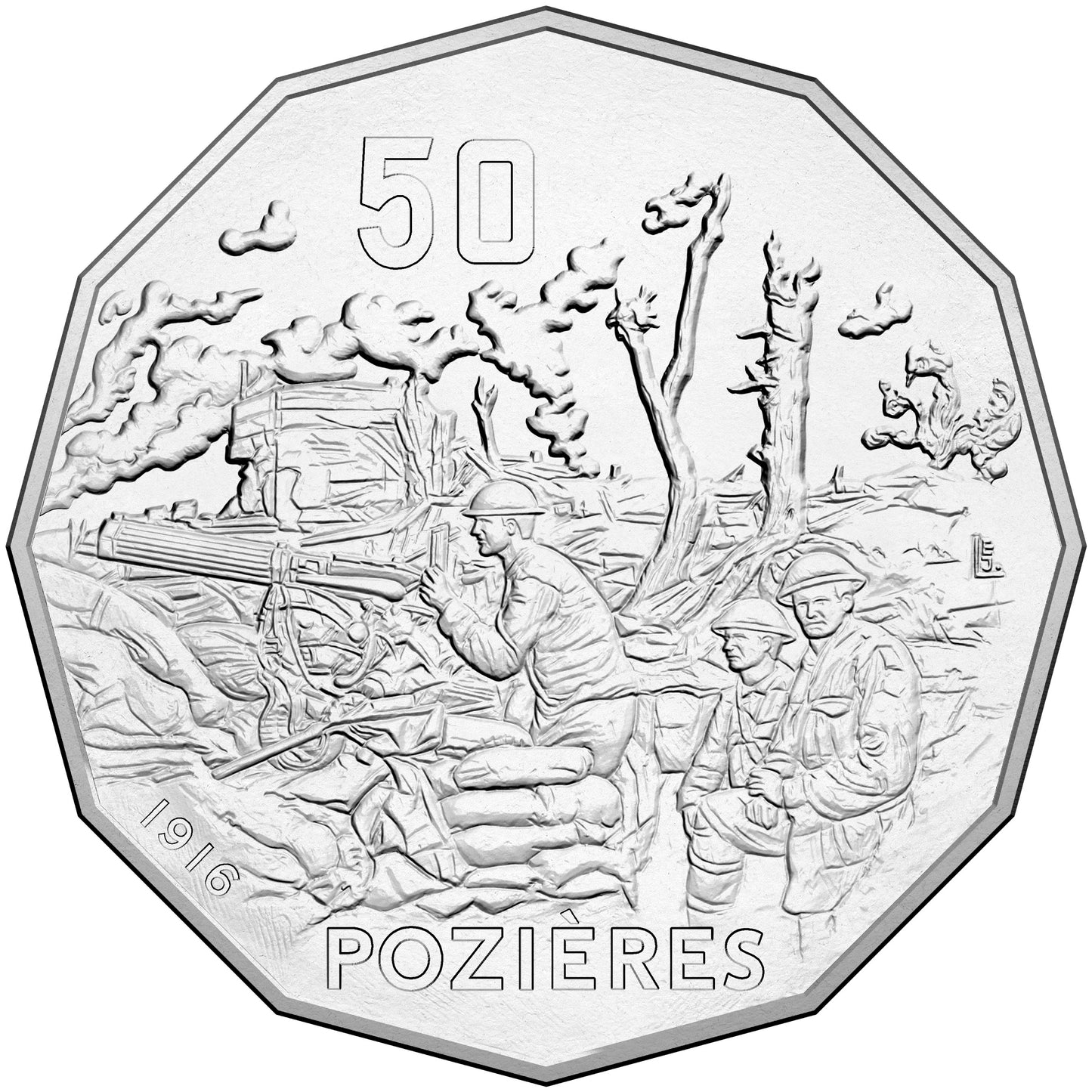 2016 50c The Battle of Pozières The Western Front Uncirculated Coin