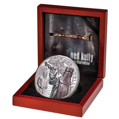 Niue 2020 $5 Ned Kelly Australian Outlaw 2oz Silver Coloured Proof Coin